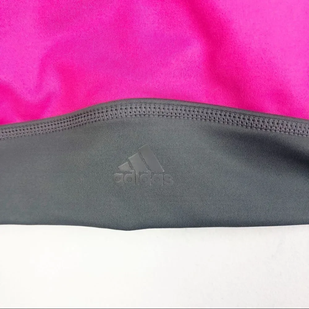 ADIDAS | Strappy Light Support Sports Bra Hot Pink & Gray Women’s XL